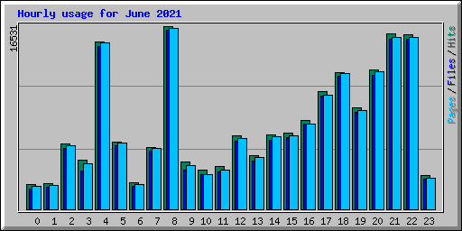 Hourly usage for June 2021