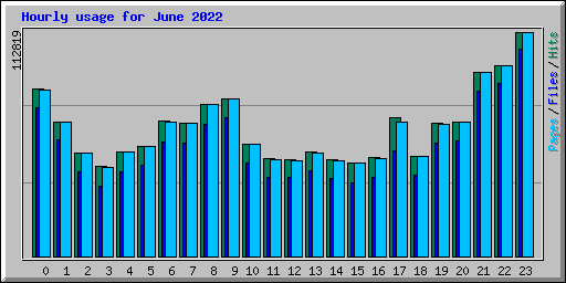 Hourly usage for June 2022