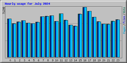 Hourly usage for July 2024