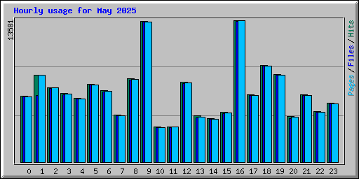 Hourly usage for May 2025