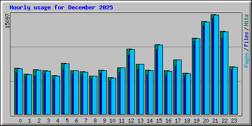 Hourly usage for December 2025