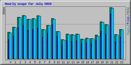 Hourly usage for July 2026